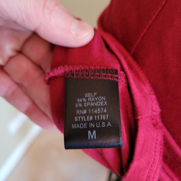 NWOT Deep Red Racerback Tank Top - Picture 4 of 11